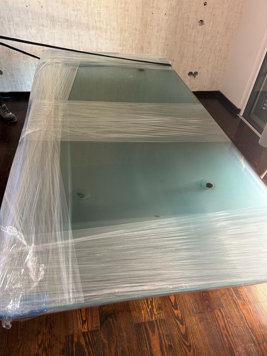Mesa de vidro como nova