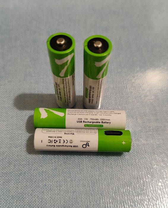 Акумулятор USB Smartools AA, ААА, C2 R14, CR2, крона CR123 D1 LR 18650