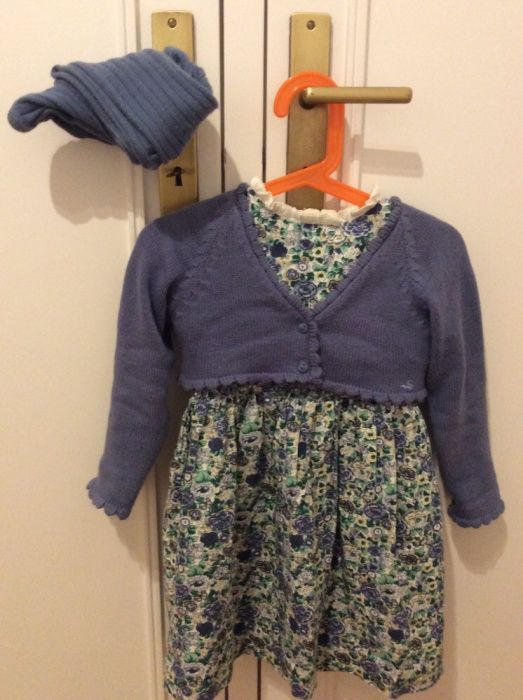 Vestido (4A e 8A), bolero e collants