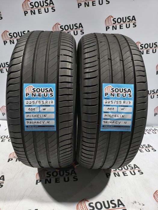 2 pneus semi novos 225-55R17 Michelin - Oferta dos Portes