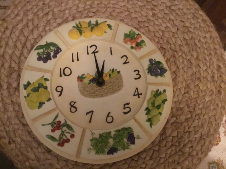 Relógio de parede em cerâmica para Cozinha
