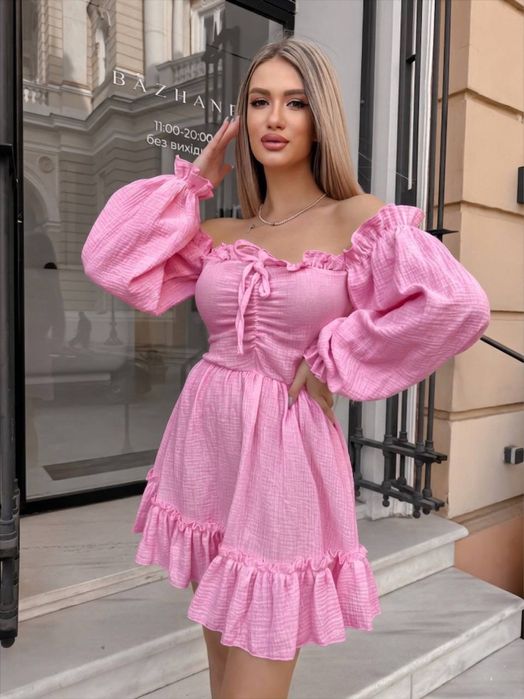 Коротка муслінова сукня , люкс якості