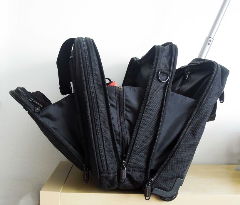 Samsonite Rolling Tote preto - para portátil e bagagem - óptimo estado