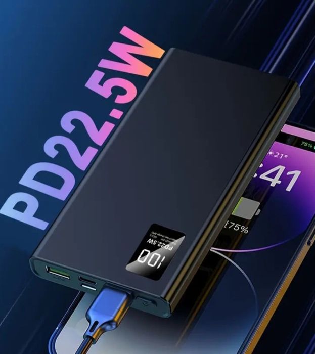 Powerbank 10000mAh Mobilna ładowarka Czarny