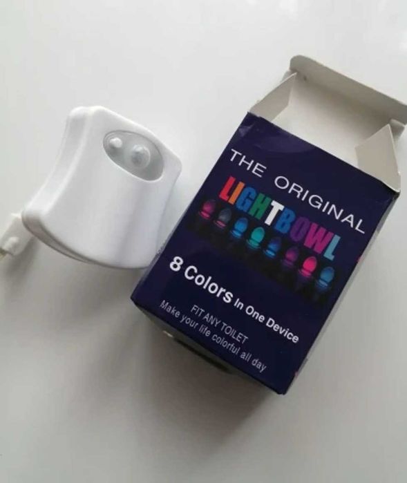 Автоматична нічна LED - підсвітка унітаза з датчиком руху 8 кольорів