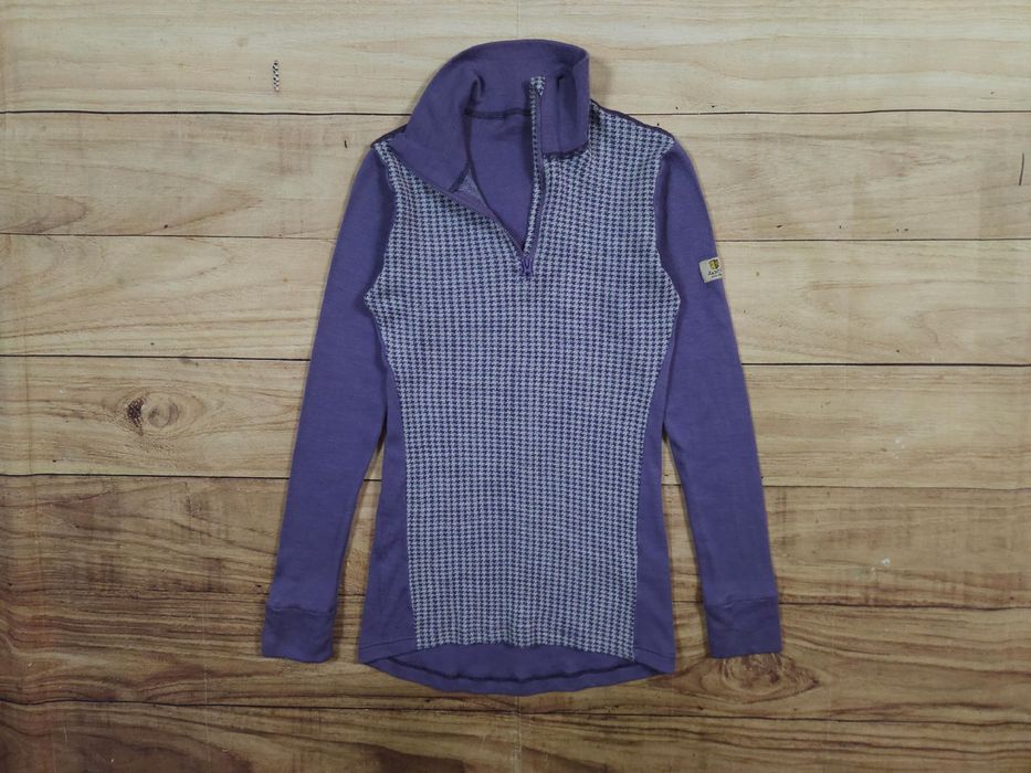 JANUS Bluzka Damska 100 % Wełna Merino Zip Neck r. S