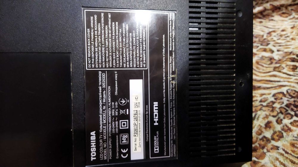 Продам телевизор TOSHIBA.