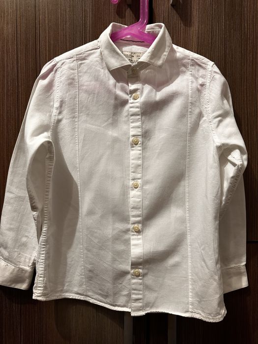 Біла сорочка Zara 128 розмір