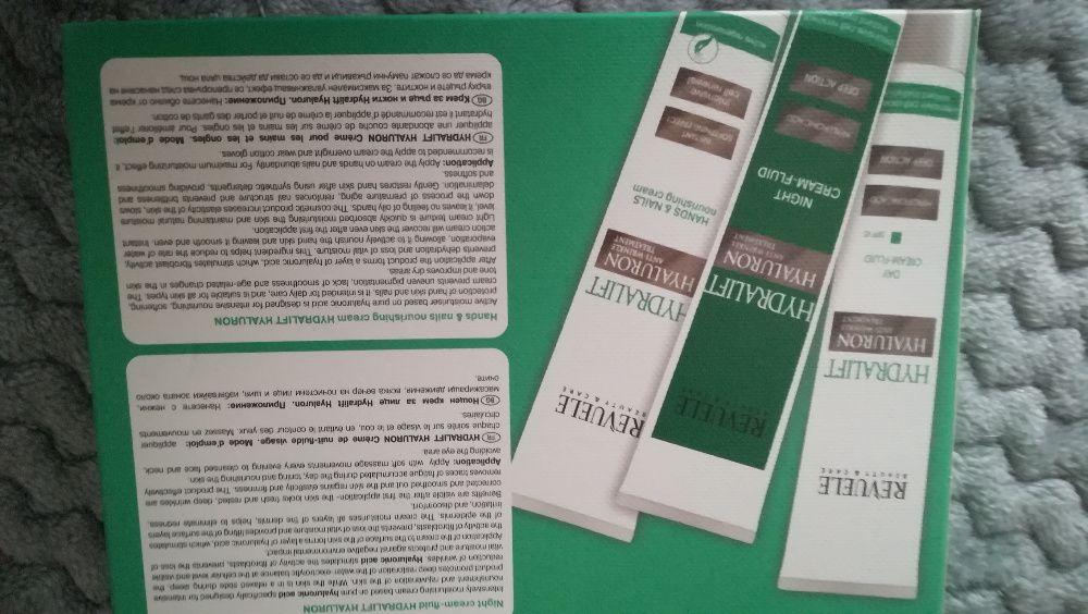 Revuele pack creme dia + creme noite + mãos - ÁCIDO HIALURÓNICO - NOVO