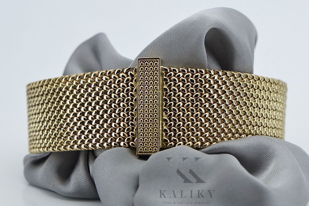 Złota bransoleta męska 14k 585 styl zegarkowy coth002y&mbw014y Gdańsk