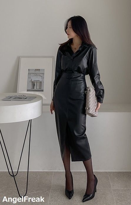 Юбка кожаная кожа натуральная черная xs s карандаш облегающая