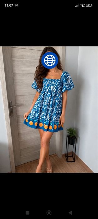 Sukienka z bufiastymi rękawami Primark