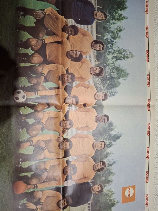 Poster antigo beira mar futebol