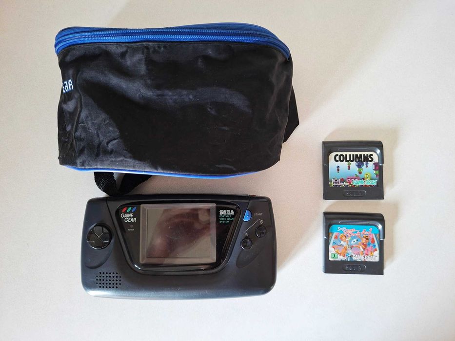 Consola Portátil Sega Game Gear + Bolsa + Sega Game 4 In 1 + Columns *Ler Descrição*