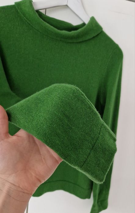 Kaszmirowy wełniany merino sweter sweterek golf