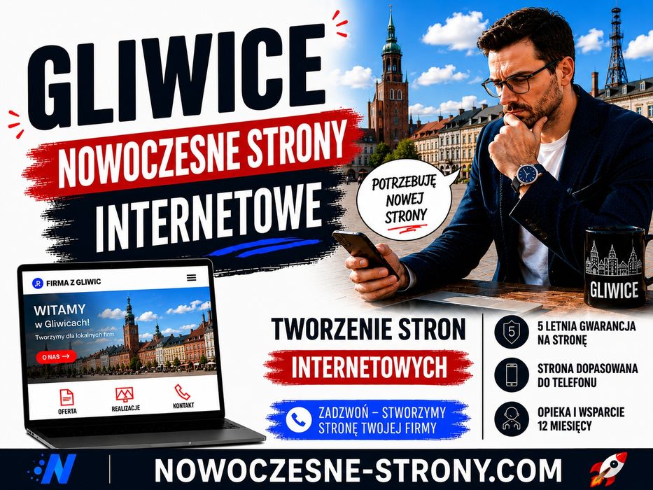 Nowoczesne Strony Internetowe | WordPress z 5-letnią Gwarancją | Opieka Stron 12 miesięcy
