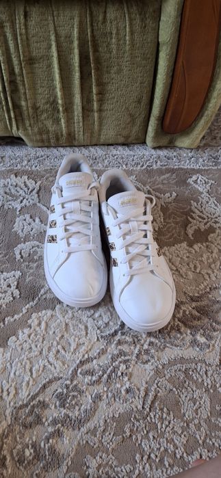 Жіночі кросівки Adidas Grand Court 2.0 (модель IG1187) з леопардовим принтом на смужках.Розмір 38
