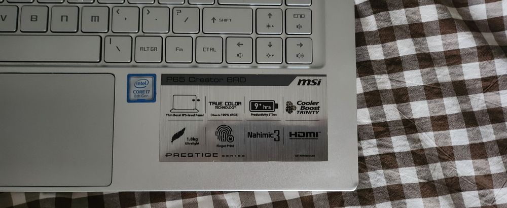 Ноутбук msi p65 creator 8rd