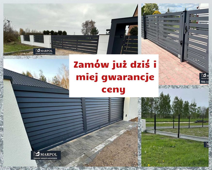 Ogrodzenie panelowe, podmurówka, montaż, brama, furtka aluminium stal
