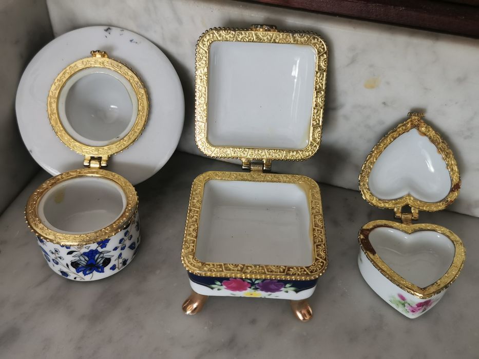 Porta Jóias Porcelana / Madeira