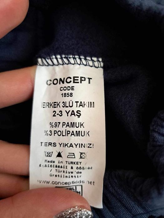 Spodnie, dresy, granatowe, 86, concept, bawełna, pamuk