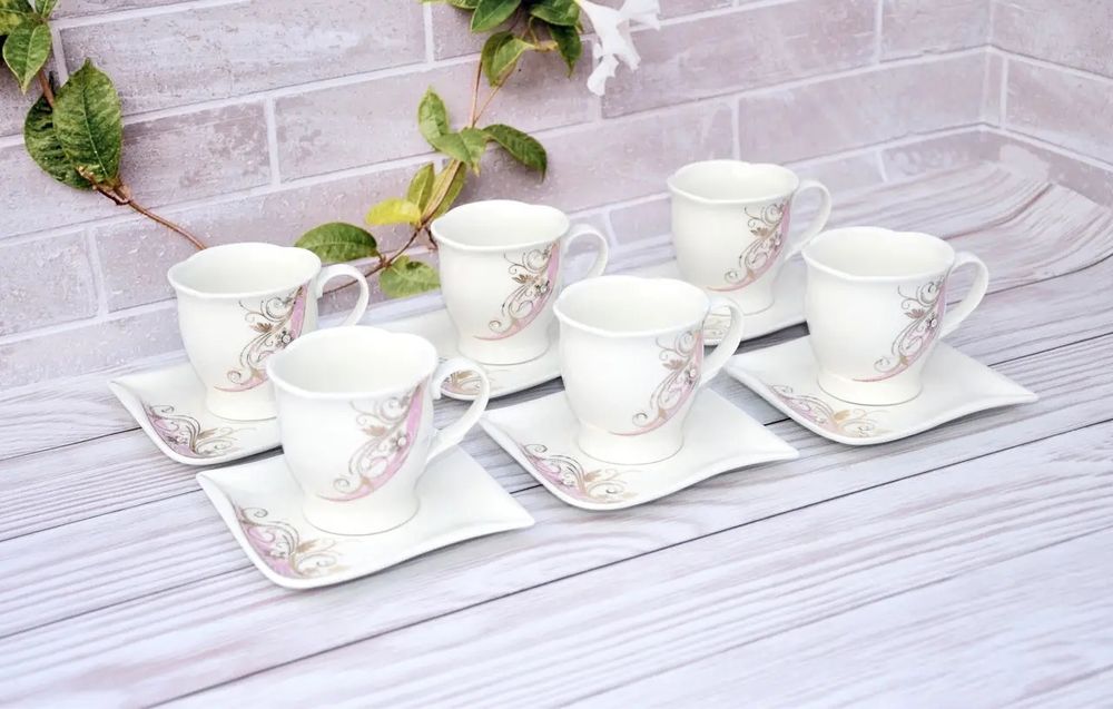 Сервіз кавовий S&T Жаклін порцеляна 12 предметів