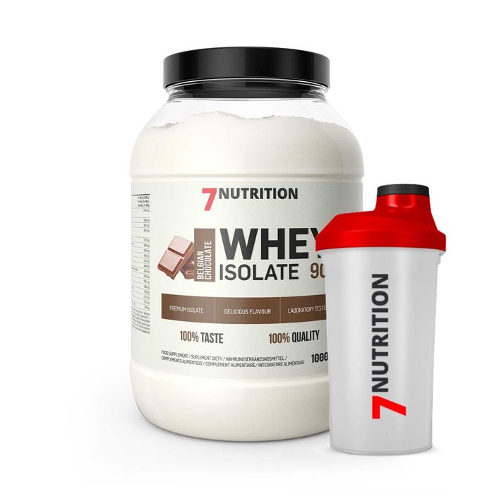 7Nutrition Whey Isolate 1kg Izolat Białka WPI Białko Czekolada +SHAKER