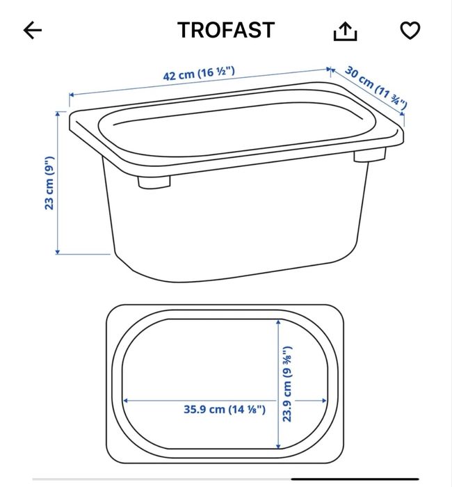 Cesto verde para movel TROFAST