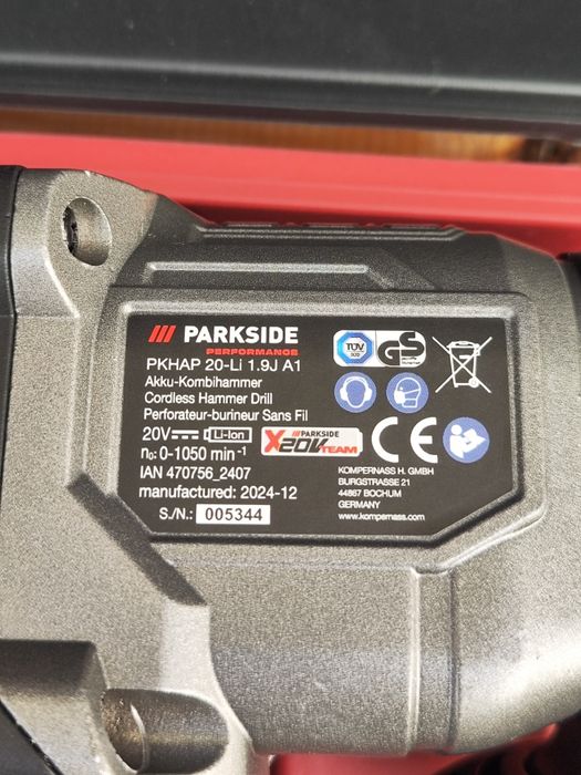 Акумуляторний перфоратор PARKSIDE PERFORMANCE PKHAP 20-Li A1