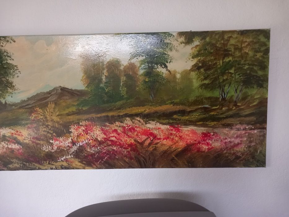 Quadro pintado à mão e tela buda