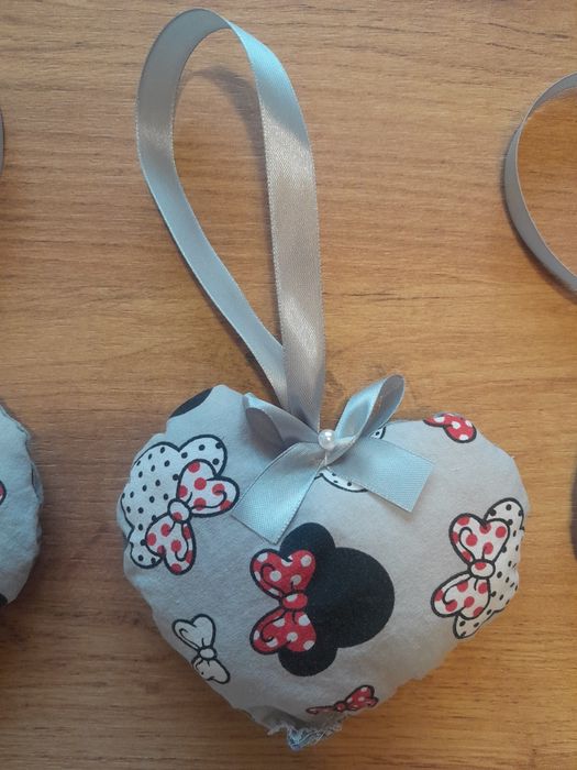 Nowa zawieszka Myszka Minnie Serduszko 12cm+wstążka