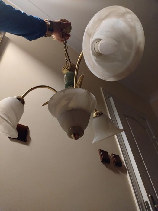 Lampa wisząca  szklane klosze