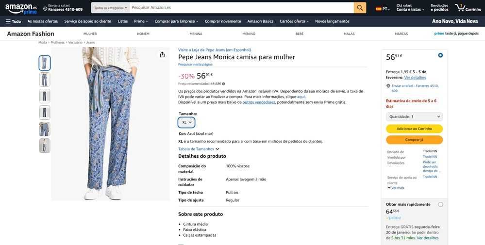 Pepe Jeans Monica calça para mulher Tam S