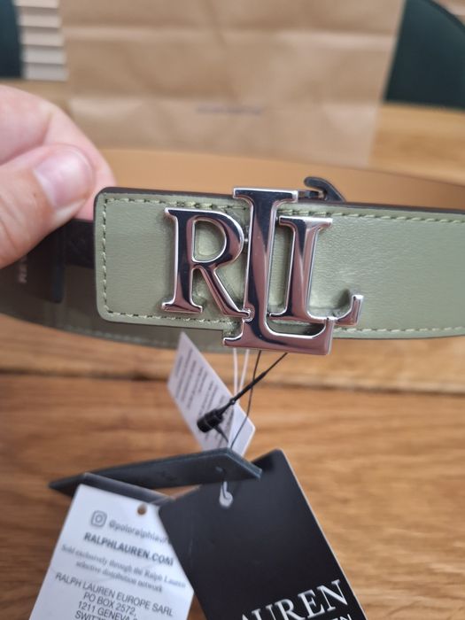 Lauren Ralph Lauren, damski pasek dwustronny skórzany, r. XS