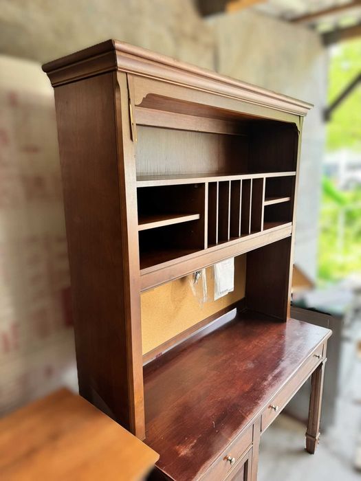 Nowa Nadstawka na biurko z oświetleniem USA- Thomasville - lite drewno