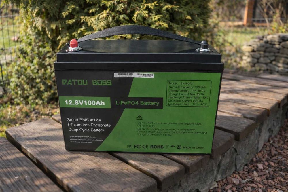 Акумулятор LiFePO4 DATOU BOSS 12V/100AH(1320Wh)літій-залізо-фосфатний. Безкоштовна доставка. Аккумулятор , Li-ion батарея, «АКБ. новый, —  2026 рік»