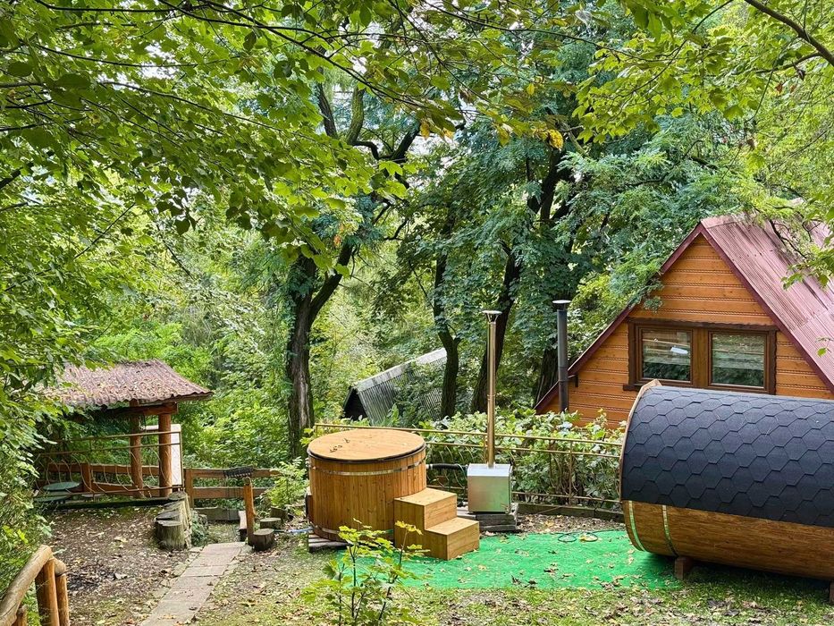 Drewniany domek  /sauna/balia