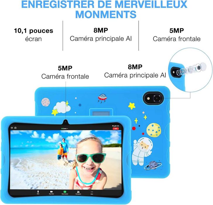 DOOGEE Tablet U10KID para crianças, 10,1 polegadas, 9 GB +128 GB