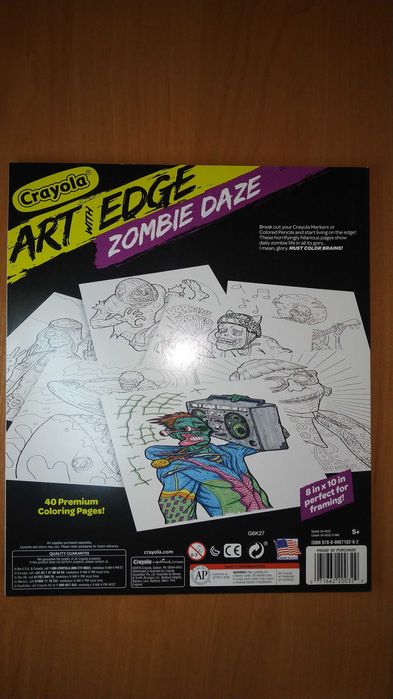 Раскраска Зомби Zombie Daze альбом Coloring Crayola. Розмальовка.