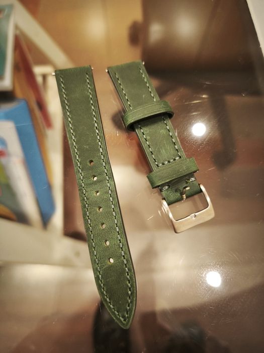 Pulseira 18mm pele verde