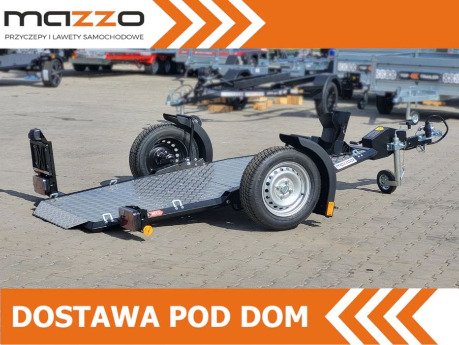 Lorries Przyczepa motocyklowa 239x81,7cm DMC750kg UCHYLNA PREMIUM  Przyczepa motocyklowa 239x81,7cm DMC750kg UCHYLNA PREMIUM