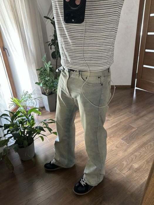 Flared washed blue Bootcut Jeans Джинси Фларед Кльош Клеш Широкі Baggy Y2k Sk8 Archive Opium Racer Jaded London Balenci Джинсы Буткат виварені Опиум