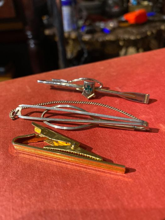 Alfinetes Travessões Gravata Stratton Made in England 6,8 cm Anos 60