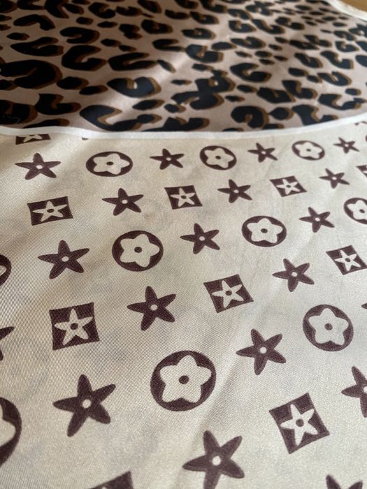 Szal chusta duży apaszka silk monogram pantera