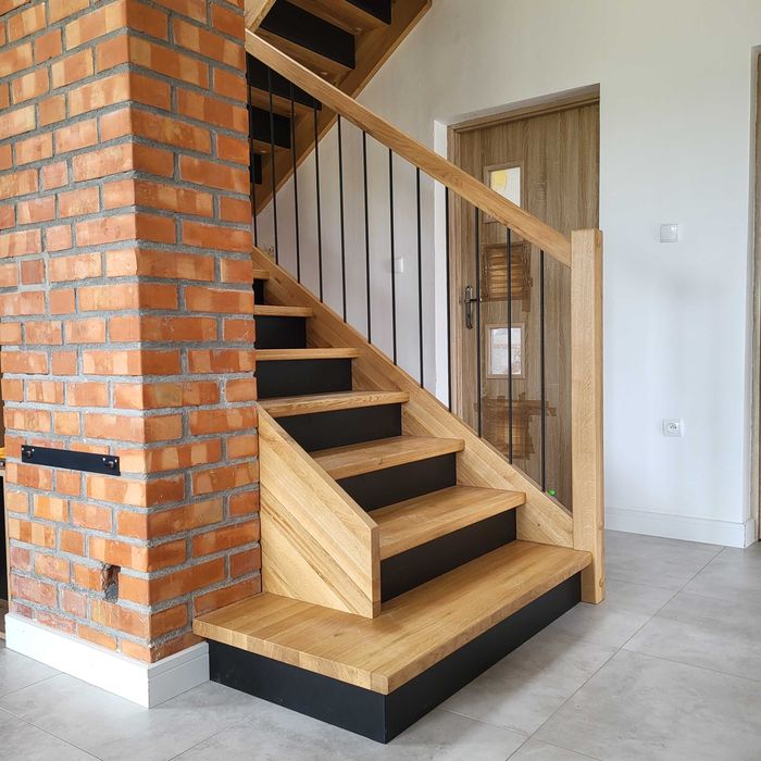 schody Q drewniane jesionowe  metalowe debowe Loft