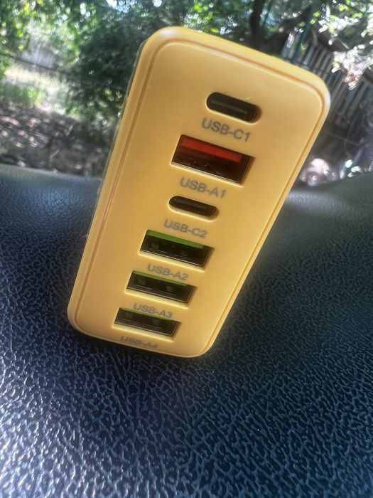 Быстрая зарядка 65W 6 портов USB C для телефонов iPhone Samsung Xiaomi