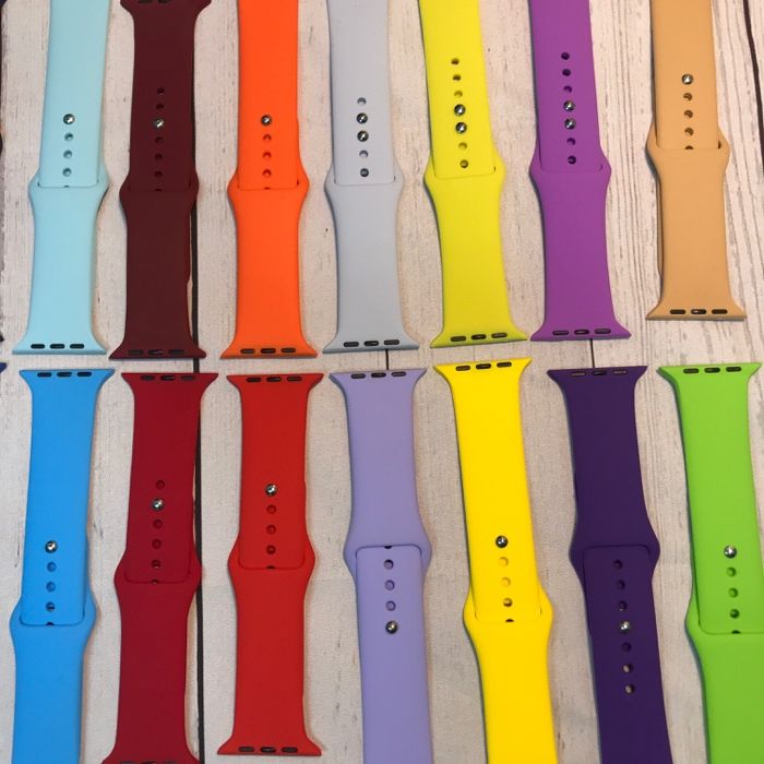 Все цвета Apple watch ремешок силикон 38мм 40мм 42мм 44мм