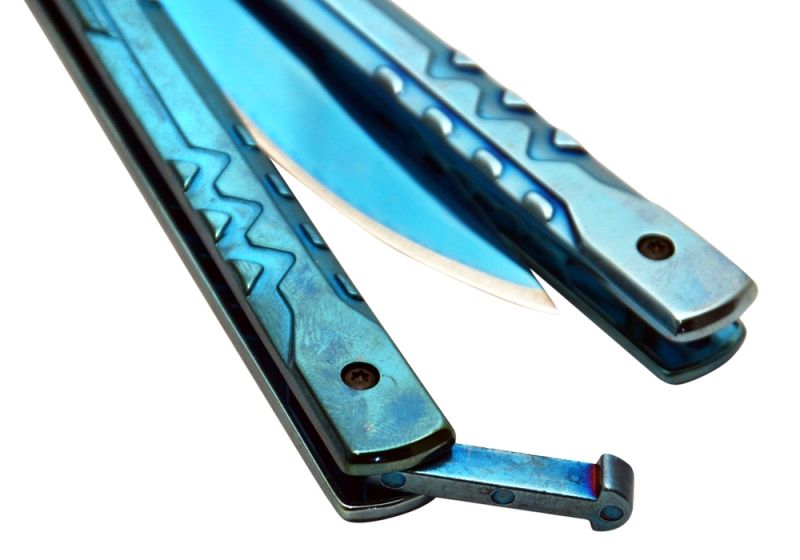 Przecena - Nóż motylkowy ALBAINOX  RainBlue 36246