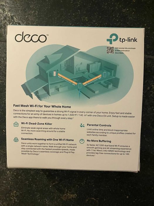 TP-Link Deco E4 (1 szt.) | Router Mesh Wi-Fi | Gwarancja, Stan BDB
