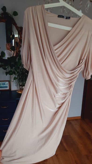 Sukienka boho beżowa rozmiar 34